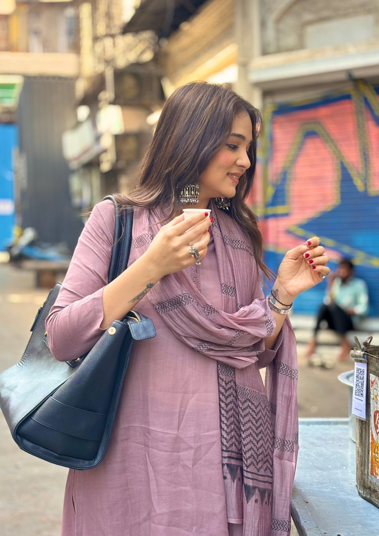 ANNI DESIGNER Women's Rayon Blend Solid Straight Kurta with Pant & Dupatta