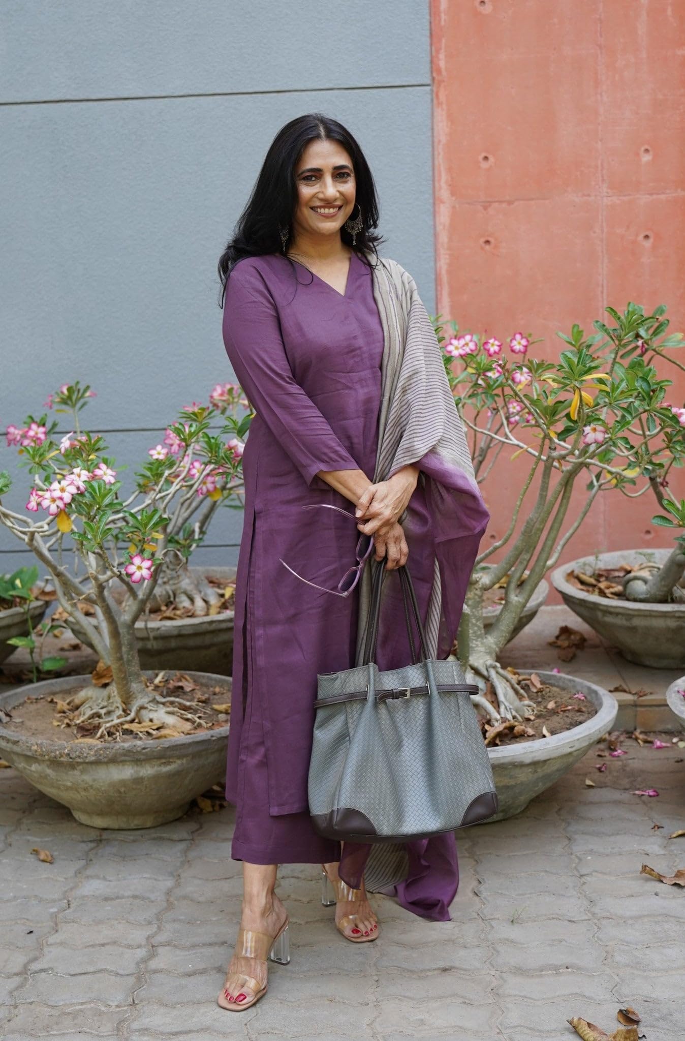 ANNI DESIGNER Women's Rayon Blend Solid Straight Kurta with Pant & Dupatta