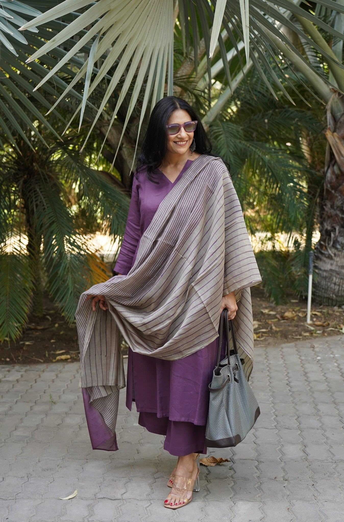 ANNI DESIGNER Women's Rayon Blend Solid Straight Kurta with Pant & Dupatta